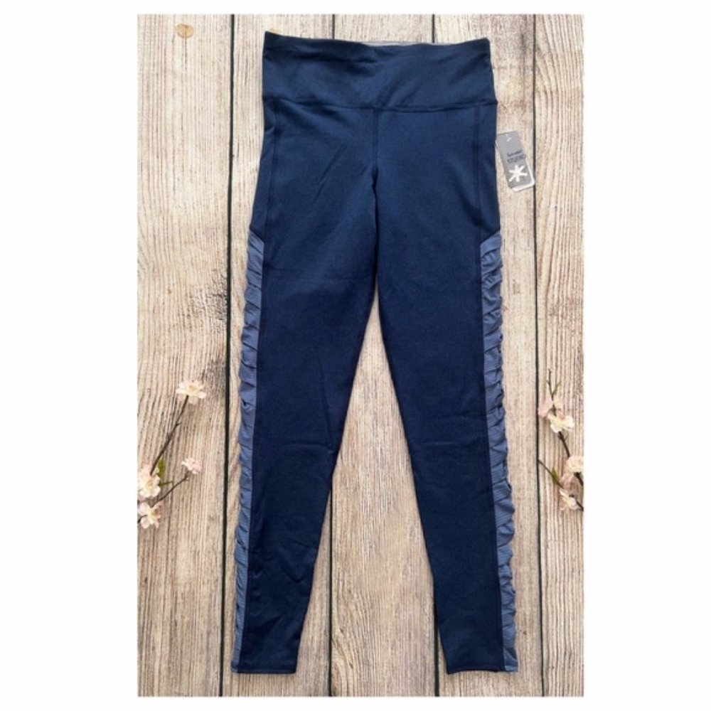 E1 -- NWT blue SPLENDID women's stretch activewear pants leggings MEDIUM $108